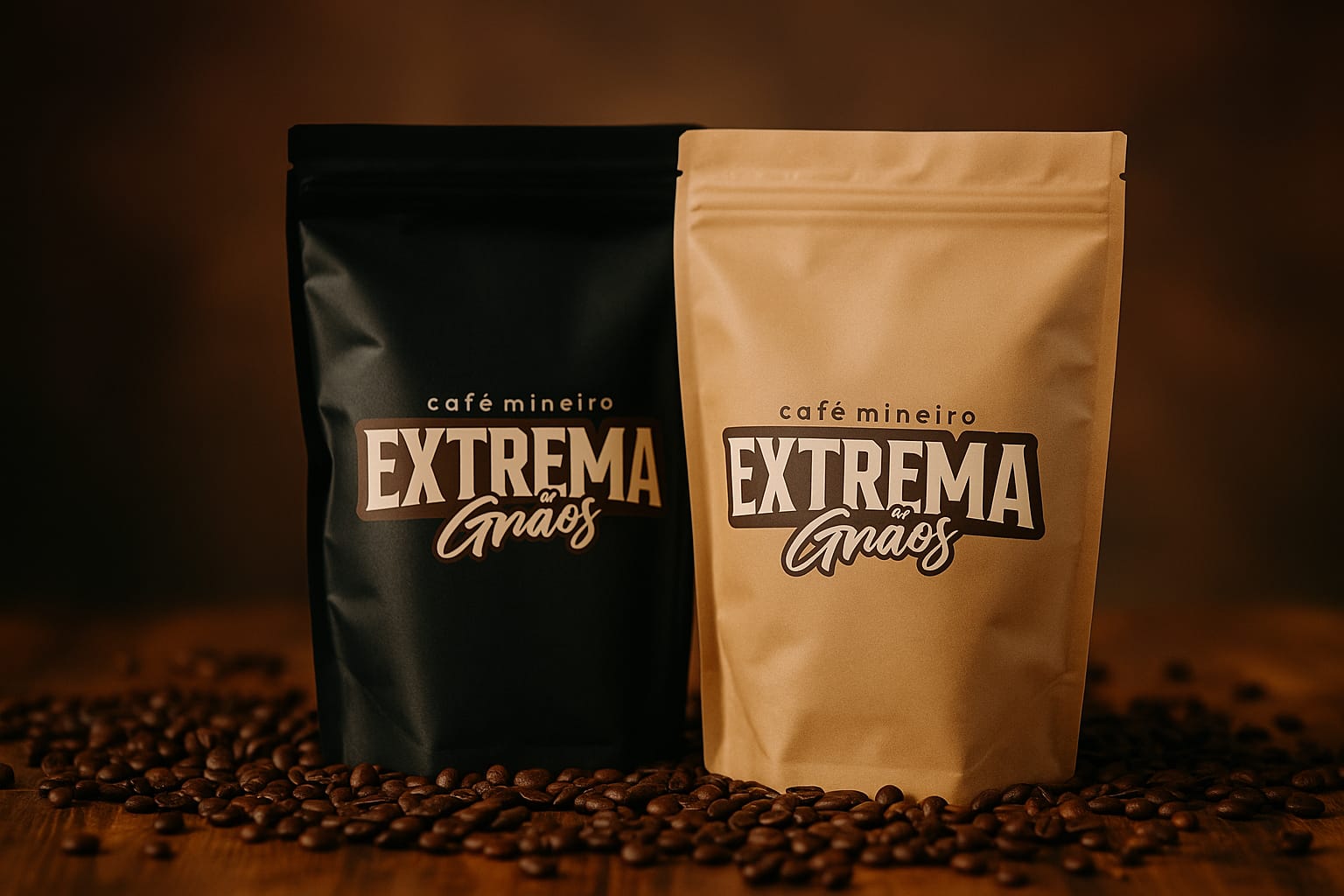 Grãos de café premium